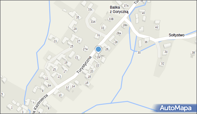 Pyzówka, Turystyczna, 24, mapa Pyzówka