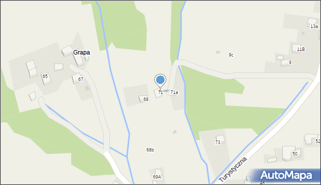 Pyzówka, Turystyczna, 71, mapa Pyzówka