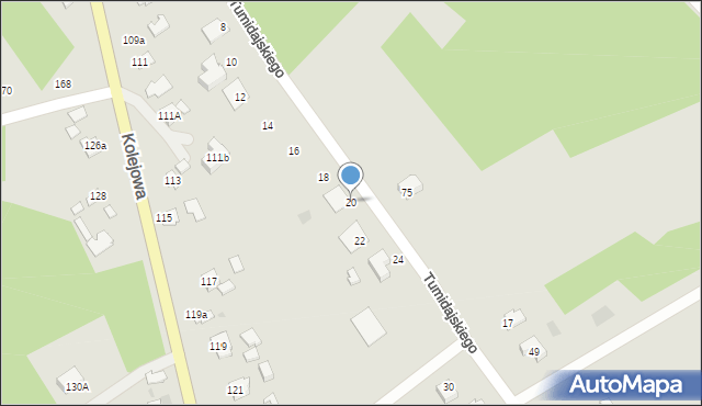 Radłów, Tumidajskiego Kazimierza, gen., 20, mapa Radłów