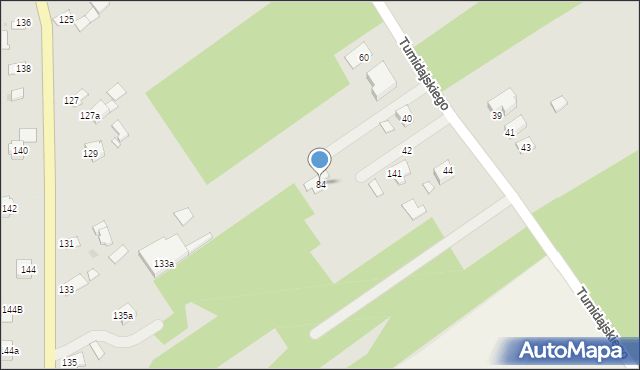 Radłów, Tumidajskiego Kazimierza, gen., 84, mapa Radłów