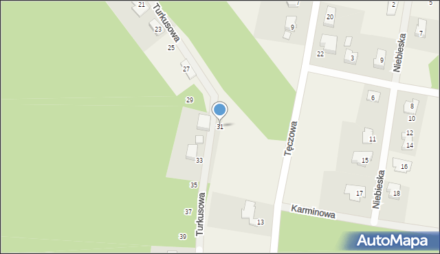 Radomia, Turkusowa, 31, mapa Radomia