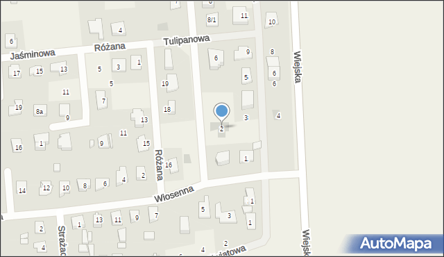 Rogozino, Tulipanowa, 2, mapa Rogozino