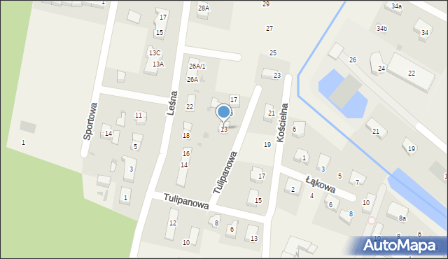 Rotmanka, Tulipanowa, 13, mapa Rotmanka