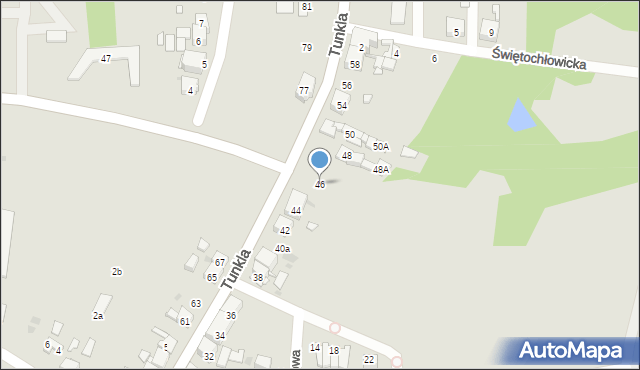 Ruda Śląska, Tunkla Ludwika, ks., 46, mapa Rudy Śląskiej