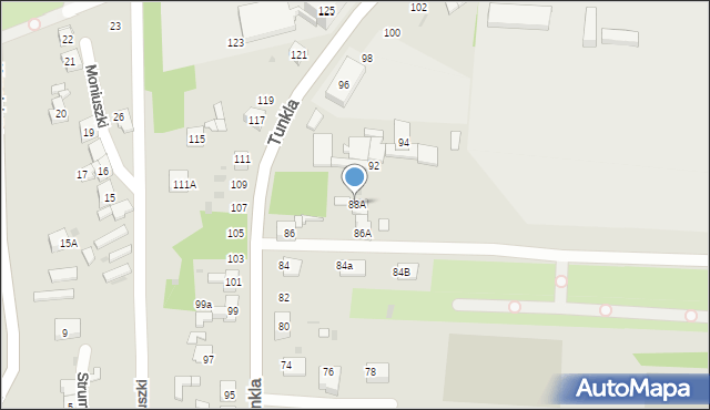 Ruda Śląska, Tunkla Ludwika, ks., 88A, mapa Rudy Śląskiej