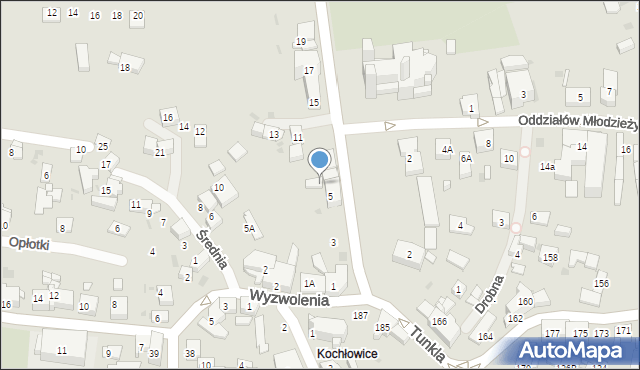 Ruda Śląska, Tunkla Ludwika, ks., 9A, mapa Rudy Śląskiej