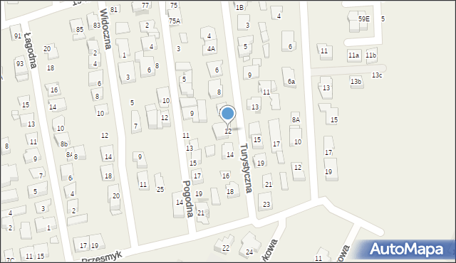 Rybie, Turystyczna, 12, mapa Rybie