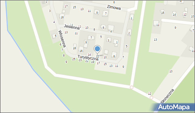 Rybojedzko, Turystyczna, 12, mapa Rybojedzko