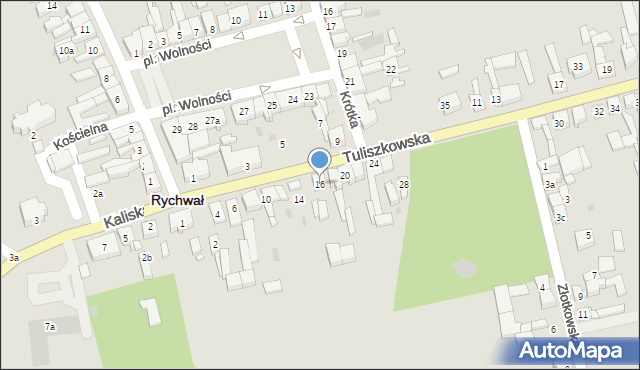 Rychwał, Tuliszkowska, 16, mapa Rychwał