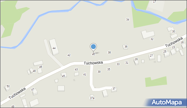 Ryglice, Tuchowska, 40, mapa Ryglice