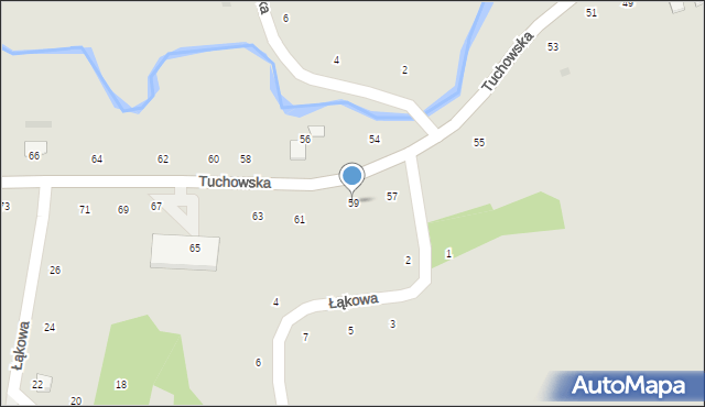 Ryglice, Tuchowska, 59, mapa Ryglice