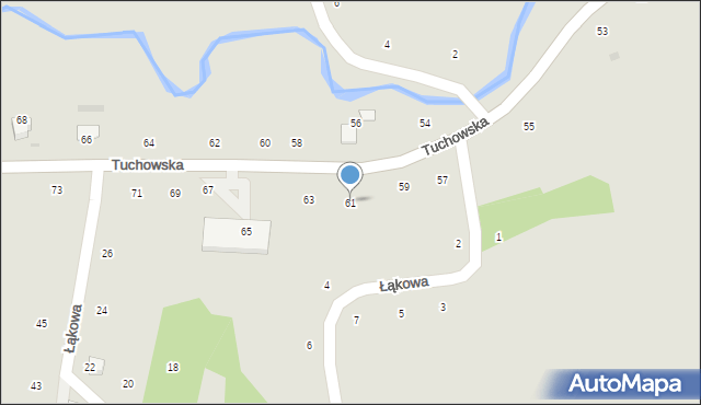 Ryglice, Tuchowska, 61, mapa Ryglice