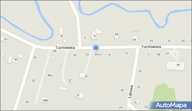 Ryglice, Tuchowska, 77, mapa Ryglice