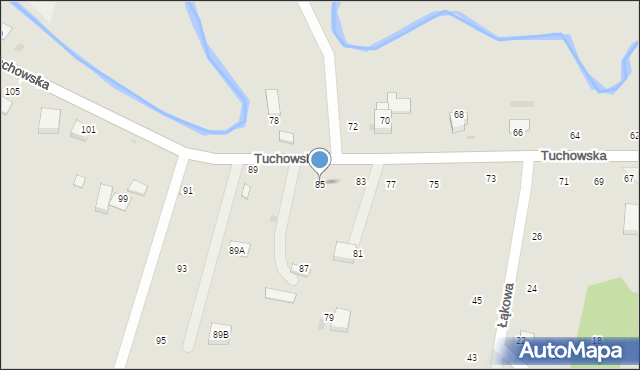 Ryglice, Tuchowska, 85, mapa Ryglice