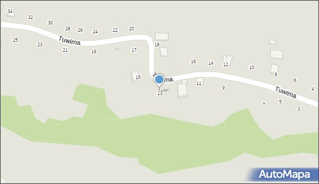 Ryglice, Tuwima Juliana, 13, mapa Ryglice