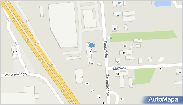 Rzgów, Tuszyńska, 71, mapa Rzgów