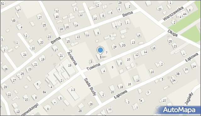 Sade Budy, Tuwima Juliana, 5, mapa Sade Budy