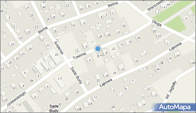 Sade Budy, Tuwima Juliana, 6, mapa Sade Budy