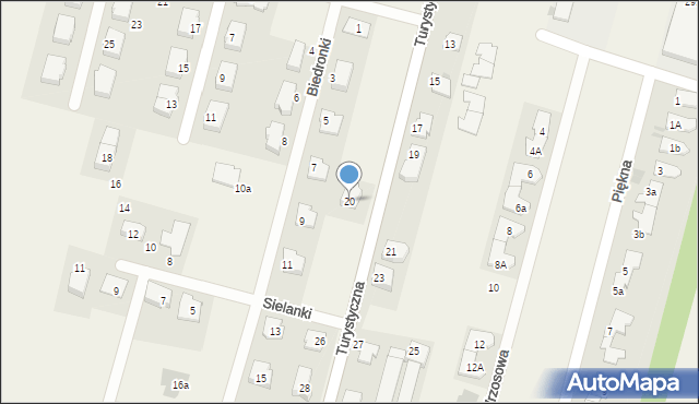 Sadowa, Turystyczna, 20, mapa Sadowa