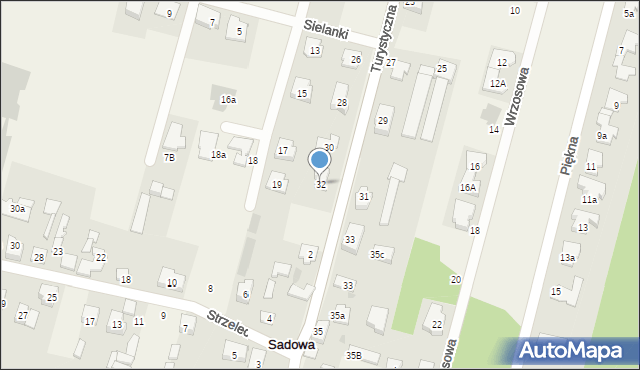 Sadowa, Turystyczna, 32, mapa Sadowa