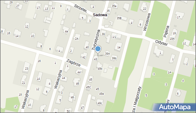 Sadowa, Turystyczna, 41, mapa Sadowa