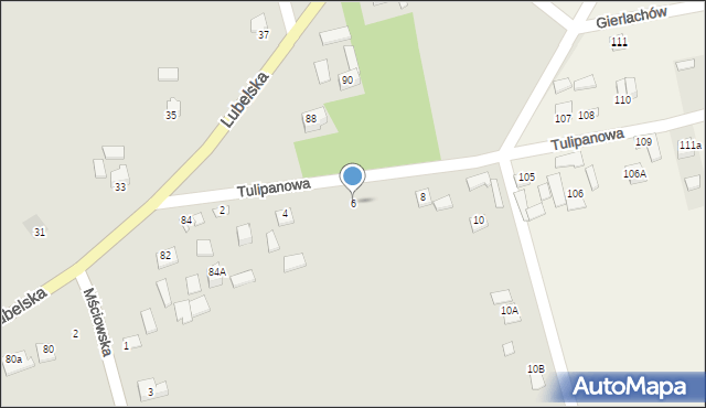 Sandomierz, Tulipanowa, 6, mapa Sandomierza
