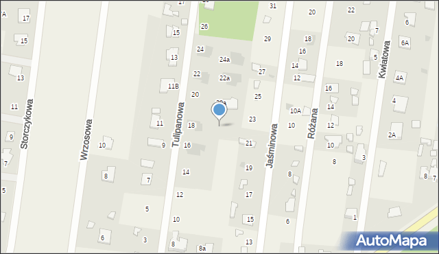 Siczki, Tulipanowa, 18a, mapa Siczki