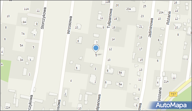 Siczki, Tulipanowa, 5, mapa Siczki