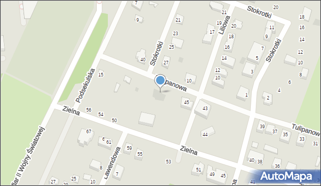Siedlce, Tulipanowa, 47, mapa Siedlce