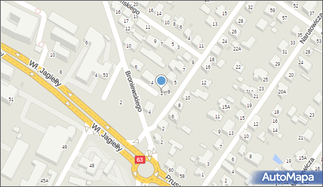 Siedlce, Tuwima Juliana, 2, mapa Siedlce