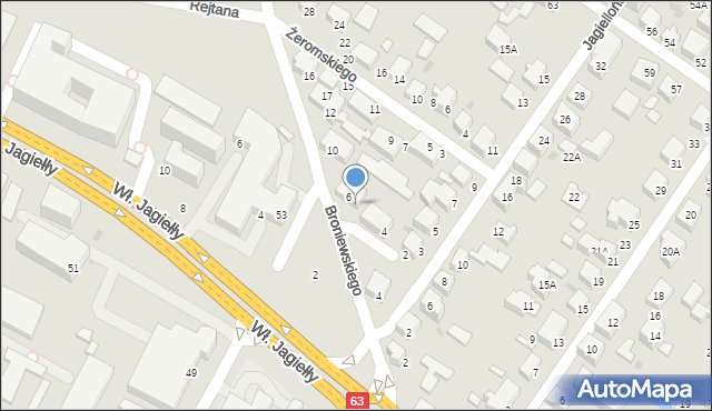 Siedlce, Tuwima Juliana, 8, mapa Siedlce