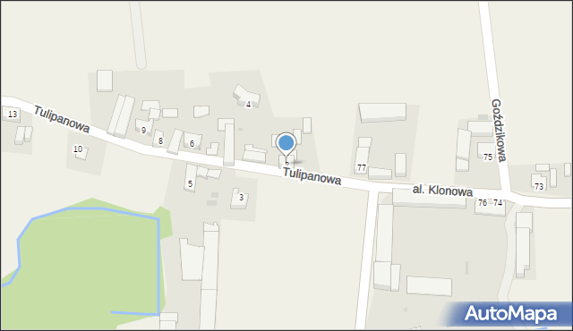 Siedliska, Tulipanowa, 2, mapa Siedliska