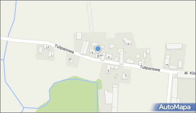 Siedliska, Tulipanowa, 8, mapa Siedliska
