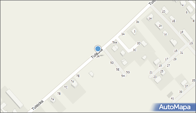 Siekierki Wielkie, Tulecka, 5A, mapa Siekierki Wielkie