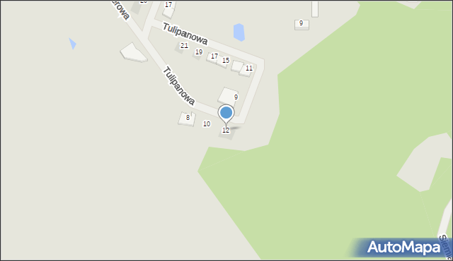 Siemianowice Śląskie, Tulipanowa, 12, mapa Siemianowice Śląskie