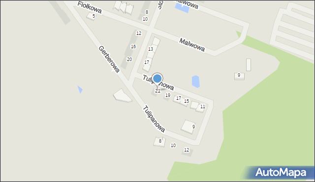Siemianowice Śląskie, Tulipanowa, 21, mapa Siemianowice Śląskie
