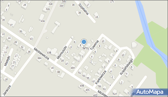 Sierpc, Tuwima Juliana, 5a, mapa Sierpc