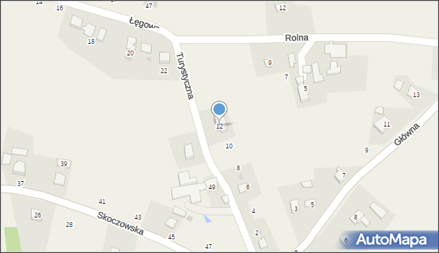 Simoradz, Turystyczna, 12, mapa Simoradz