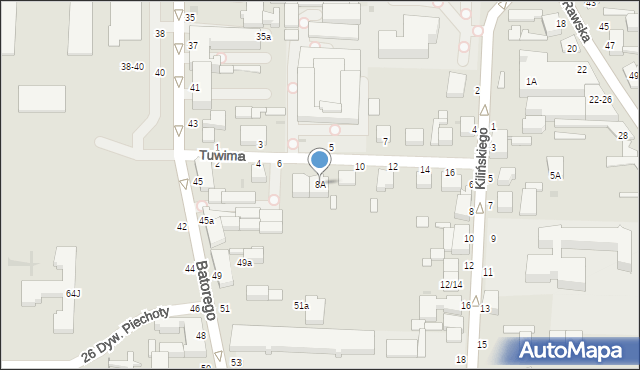 Skierniewice, Tuwima Juliana, 8A, mapa Skierniewic