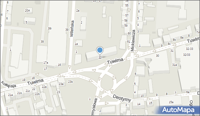 Słupsk, Tuwima Juliana, 12, mapa Słupska