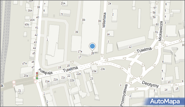 Słupsk, Tuwima Juliana, 16, mapa Słupska