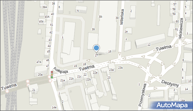 Słupsk, Tuwima Juliana, 17, mapa Słupska