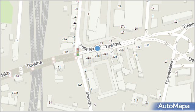 Słupsk, Tuwima Juliana, 21b, mapa Słupska