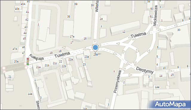 Słupsk, Tuwima Juliana, 23b, mapa Słupska