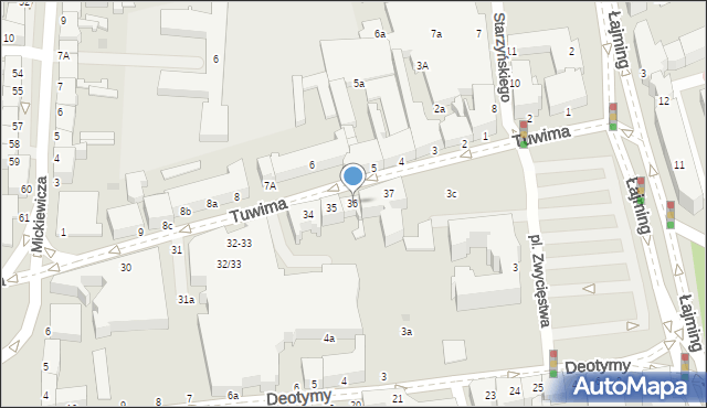 Słupsk, Tuwima Juliana, 36, mapa Słupska