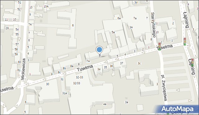 Słupsk, Tuwima Juliana, 6-7, mapa Słupska
