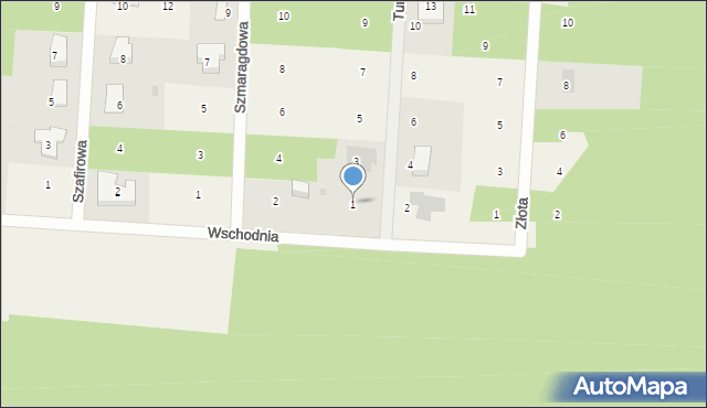 Smardzewice, Turkusowa, 1, mapa Smardzewice