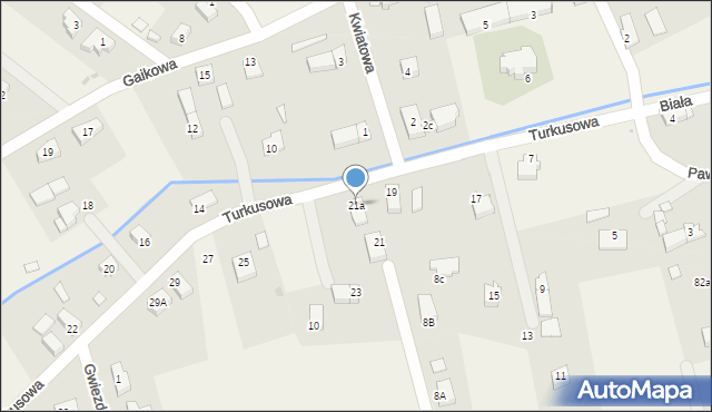 Sobin, Turkusowa, 21a, mapa Sobin