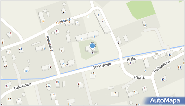 Sobin, Turkusowa, 6, mapa Sobin