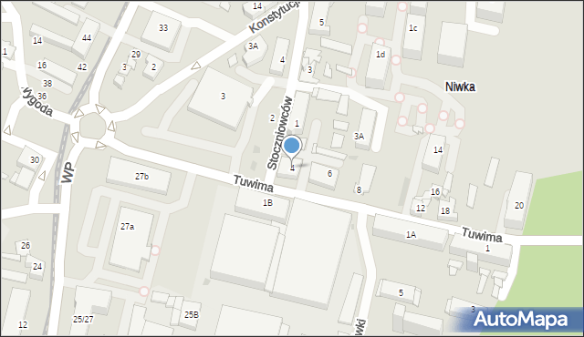 Sosnowiec, Tuwima Juliana, 4, mapa Sosnowca